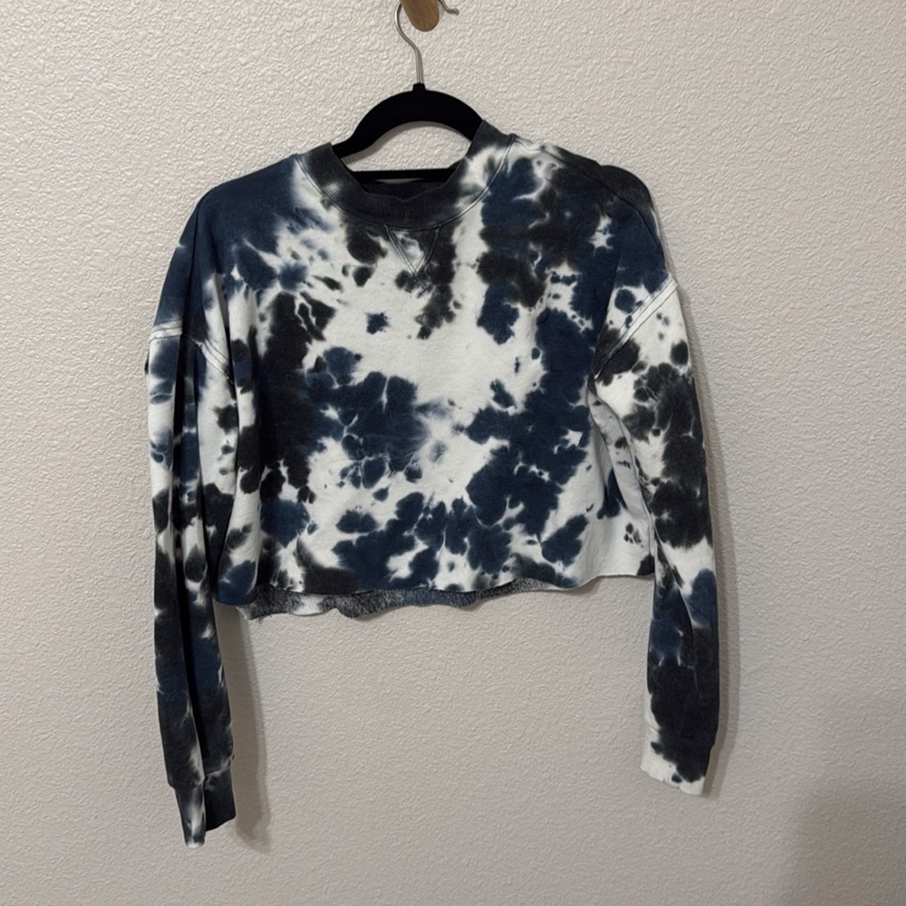 Tie dye cropped sweatshirt